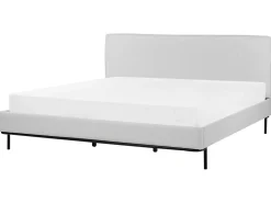 Sale Łóżko CORIO 180 x 200 cm Jasnoszary Łóżka Tapicerowane|Łóżka Podwójne