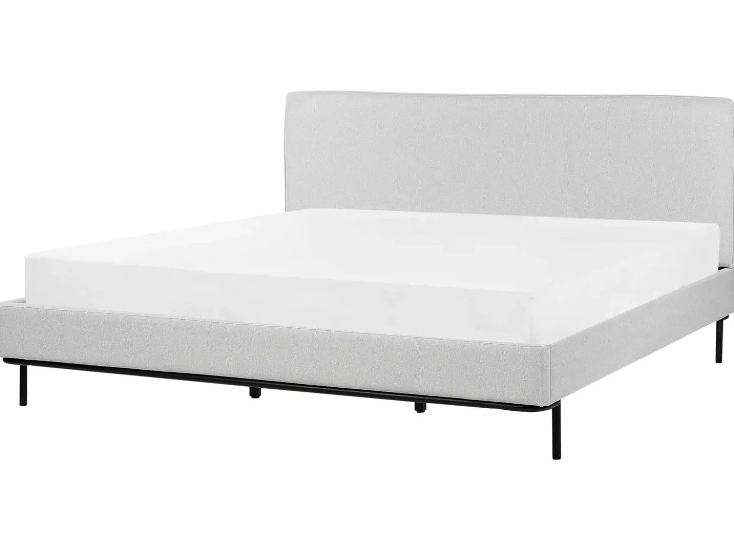Sale Łóżko CORIO 180 x 200 cm Jasnoszary Łóżka Tapicerowane|Łóżka Podwójne