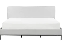 Sale Łóżko CORIO 180 x 200 cm Jasnoszary Łóżka Tapicerowane|Łóżka Podwójne