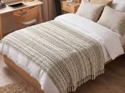 Koc PANVEL Bawełna 130 x 180 cm Biały