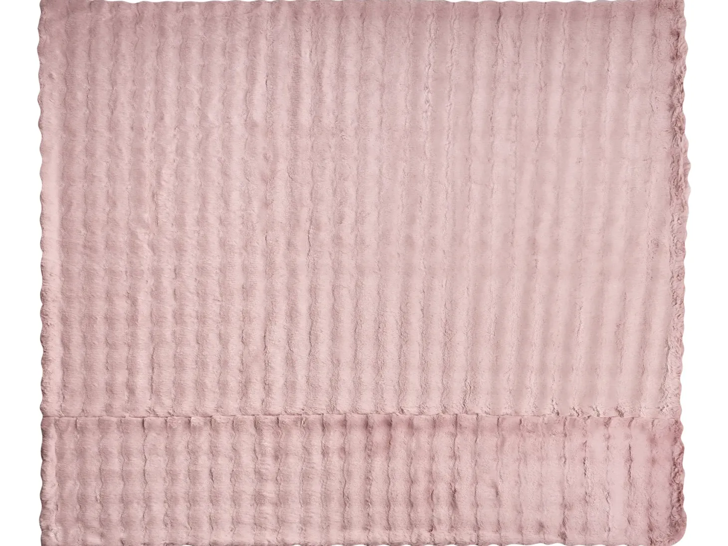 Koc SALKA Sztuczne futro 200 x 220 cm Pastelowy róż