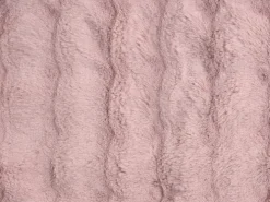 Koc SALKA Sztuczne futro 200 x 220 cm Pastelowy róż