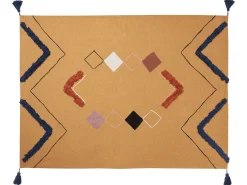 Koc SHIMLA Bawełna 130 x 180 cm Pomarańczowy
