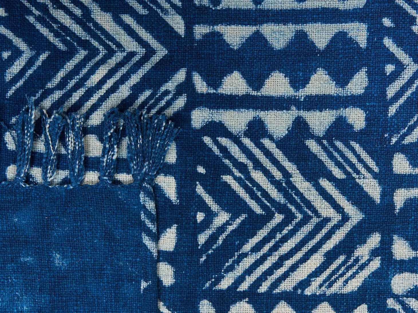 Koc SHIVPURI Bawełna 130 x 180 cm Niebieski