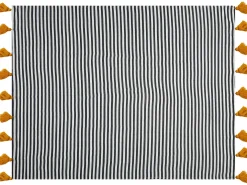 Koc SUNWAL 130 x 170 cm Czarny/ biały