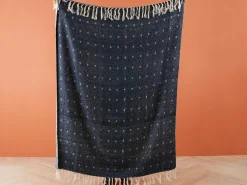 Koc TAARI Bawełna 130 x 170 cm Lazurowy
