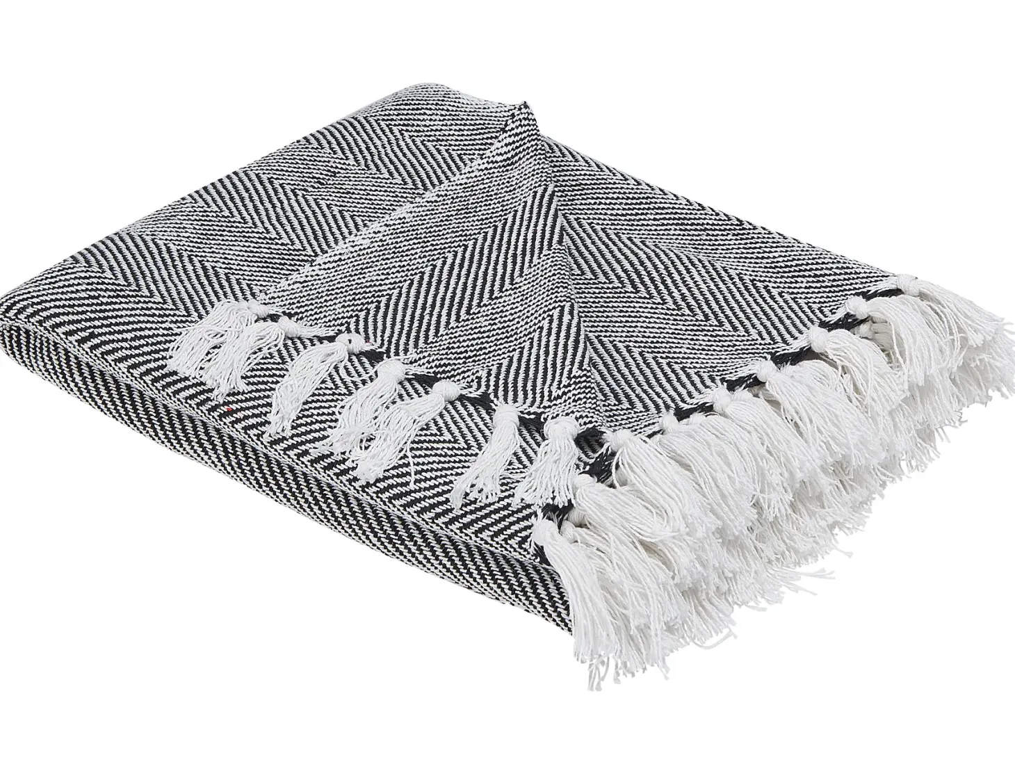 Koc TANGIER Bawełna 130 x 160 cm Czarny