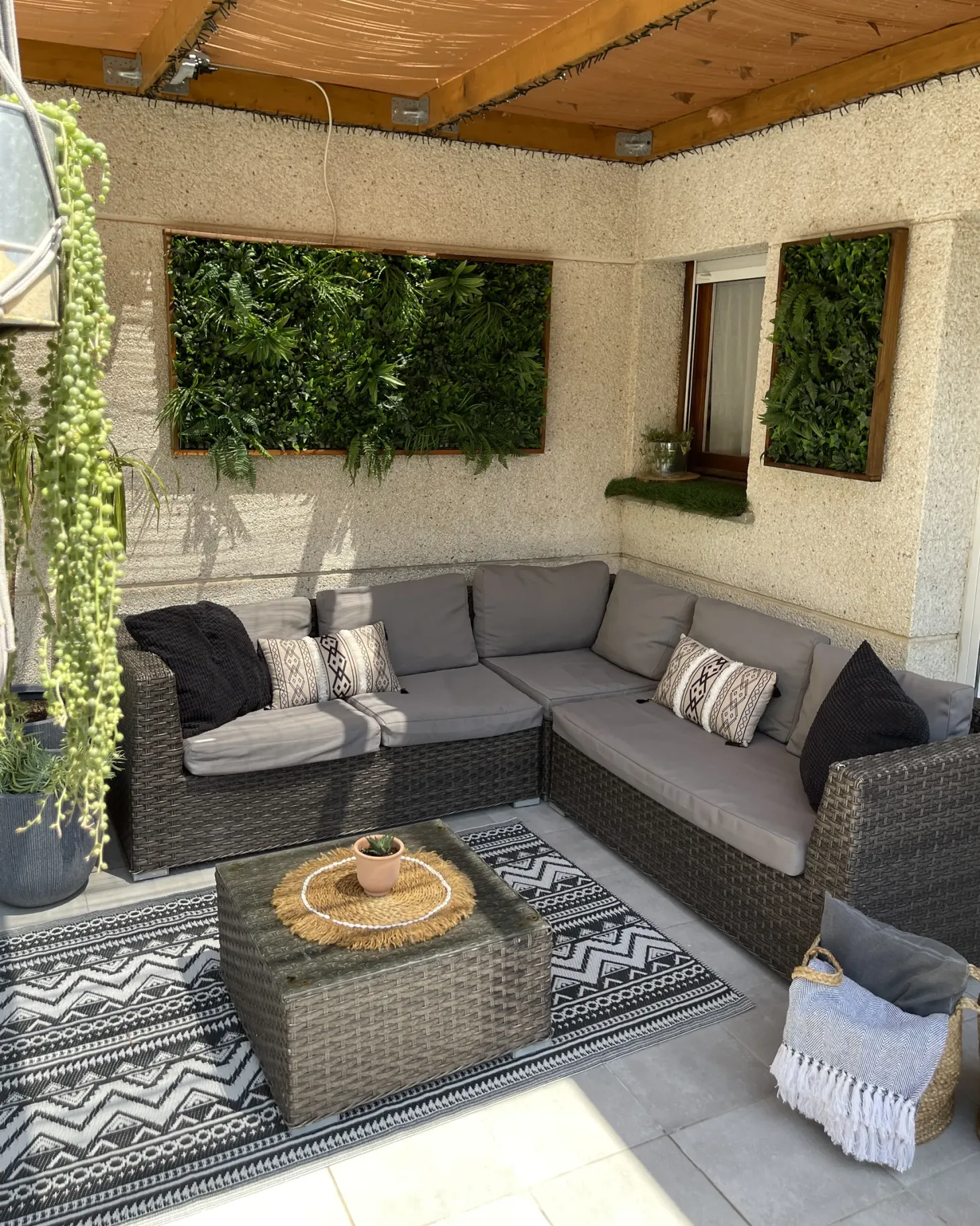 Koc TANGIER Bawełna 130 x 160 cm Czarny