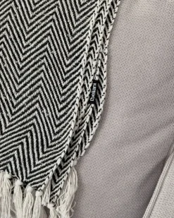 Koc TANGIER Bawełna 130 x 160 cm Czarny