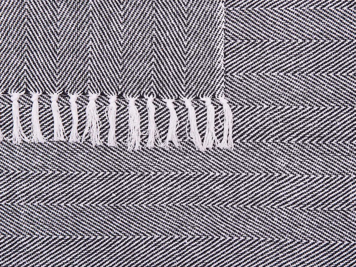 Koc TANGIER Bawełna 130 x 160 cm Czarny