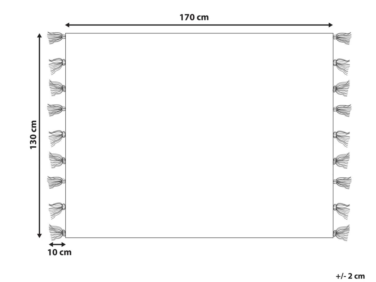 Koc THUMKI 130 x 170 cm Beżowy