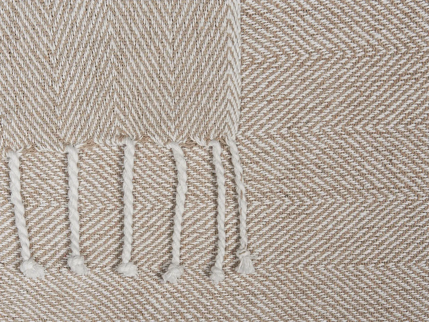 Koc TILMI Bawełna 130 x 160 cm Jasnobeżowy