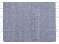 Koc TILMI Bawełna 130 x 160 cm Niebieski