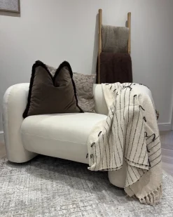 Koc ULUYOL Bawełna 130 x 170 cm Beżowy