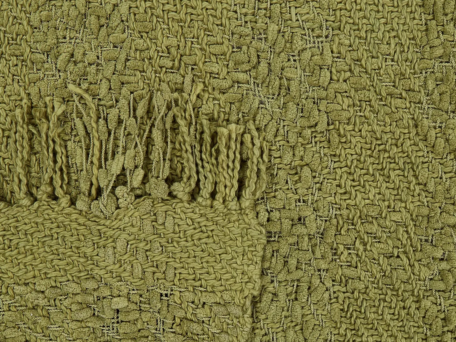 Koc VELLA Bawełna 220 x 240 cm Oliwkowy