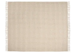 Koc VELLA 200 x 220 cm Złamana biel