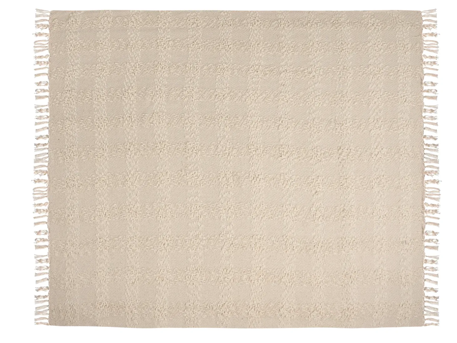 Koc VELLA 200 x 220 cm Złamana biel