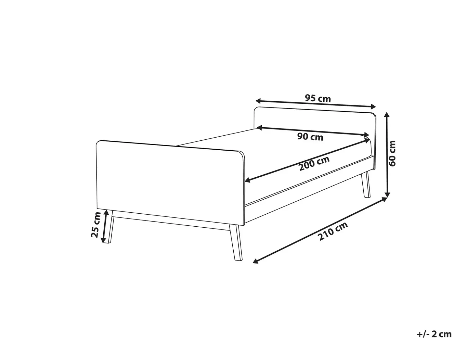 Online Łóżko Drewno sosnowe BONNAC 90 x 200 cm Dzieci Łóżka Pojedyncze|Łóżka Drewniane