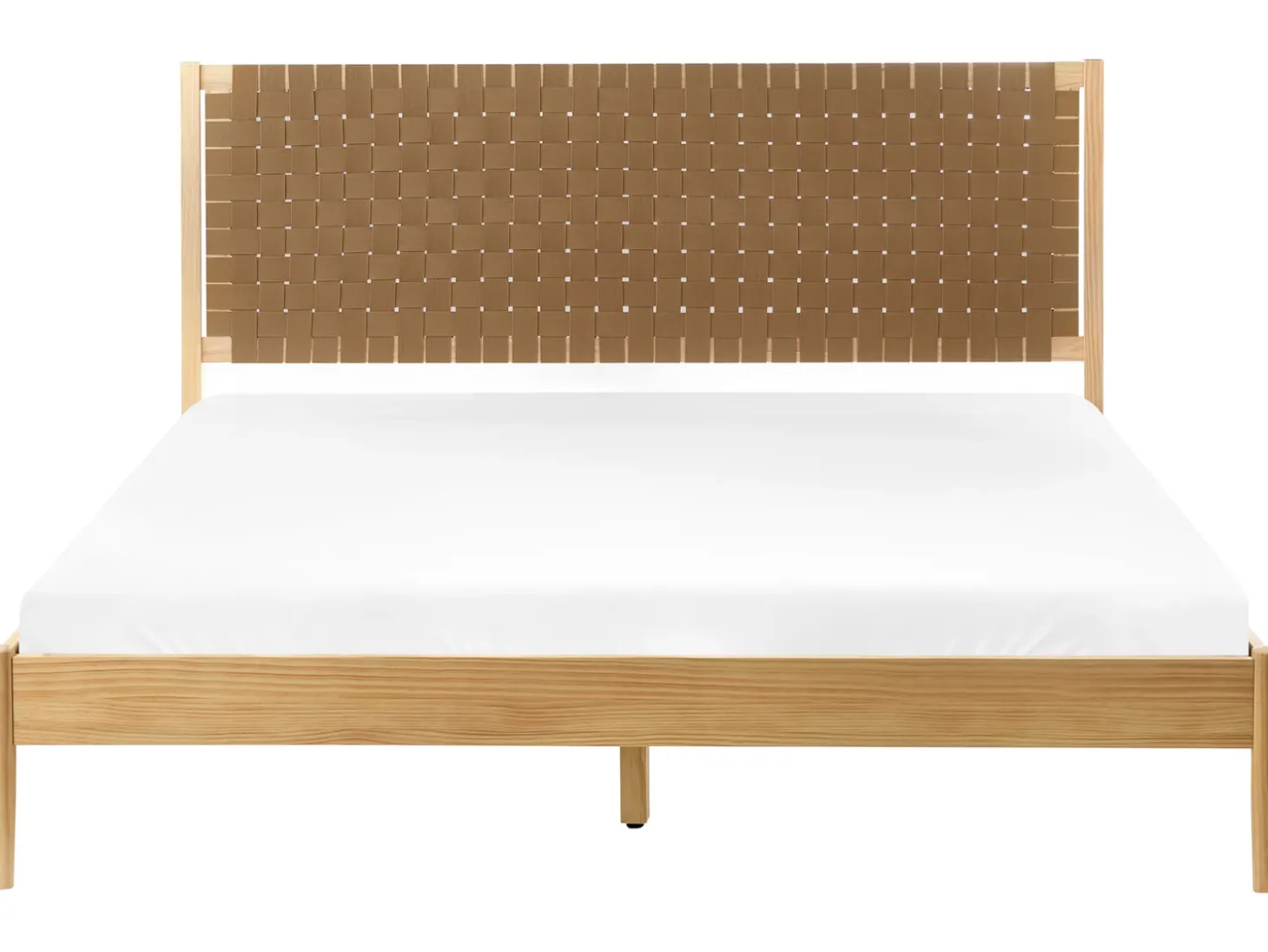 Hot Łóżko Drewno sosnowe BRUNEMONT 180 x 200 cm Jasno Łóżka Podwójne|Wszystkie Łóżka