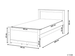 Sale Drewno sosnowe DAUPHIN 90 x 200 cm Jasno Wszystkie Łóżka|Łóżka Drewniane