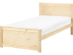 Sale Drewno sosnowe DAUPHIN 90 x 200 cm Jasno Wszystkie Łóżka|Łóżka Drewniane