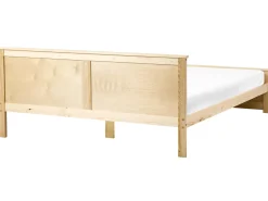 Drewno sosnowe DAUPHIN 180 x 200 cm Jasno Łóżka Podwójne|Wszystkie Łóżka