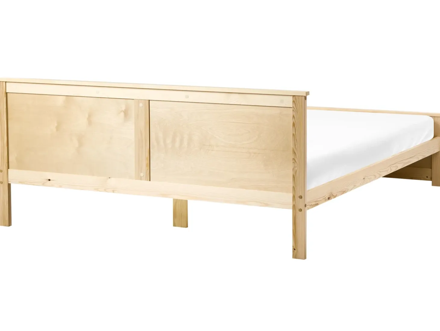 Drewno sosnowe DAUPHIN 180 x 200 cm Jasno Łóżka Podwójne|Wszystkie Łóżka