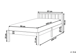 Sale Łóżko Drewno sosnowe FLORAC 90 x 200 cm Dzieci Łóżka Pojedyncze|Łóżka Drewniane