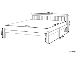 Sale Łóżko Drewno sosnowe FLORAC 180 x 200 cm Łóżka Podwójne|Wszystkie Łóżka