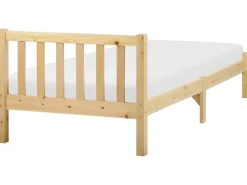 Łóżko Drewno sosnowe FLORAC 90 x 200 cm Jasno Łóżka Pojedyncze|Wszystkie Łóżka