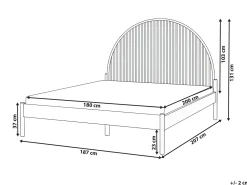 Sale Łóżko Drewno sosnowe MASCORTEL 180 x 200 cm Jasno Łóżka Podwójne|Wszystkie Łóżka