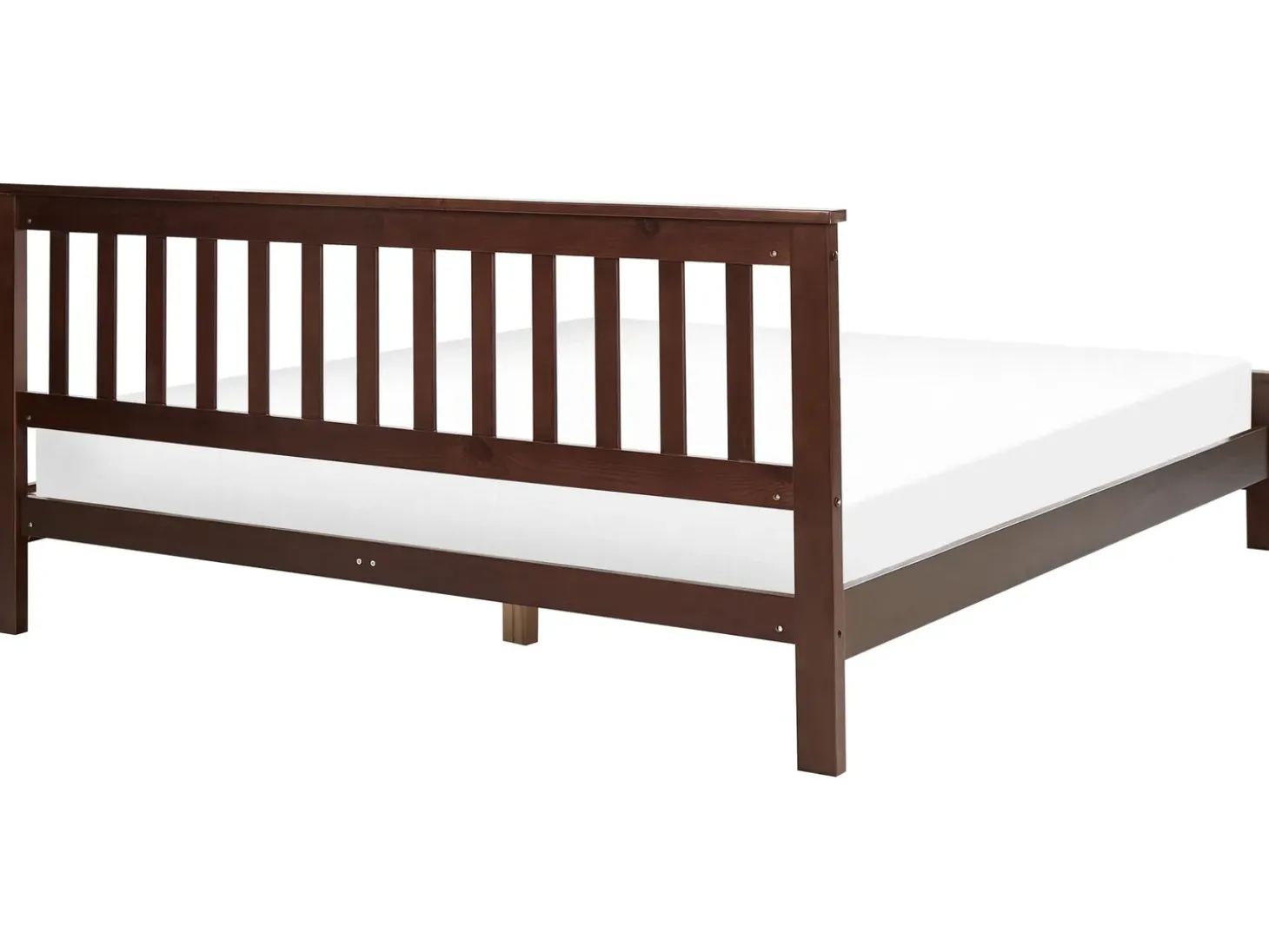 Discount Łóżko Drewno sosnowe MAYENNE 180 x 200 cm Ciemno Łóżka Podwójne|Wszystkie Łóżka