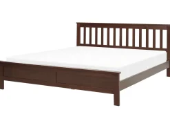 Discount Łóżko Drewno sosnowe MAYENNE 180 x 200 cm Ciemno Łóżka Podwójne|Wszystkie Łóżka