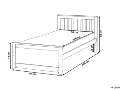 Drewno sosnowe OLENDON 90 x 200 cm Dzieci Łóżka Pojedyncze|Łóżka Drewniane