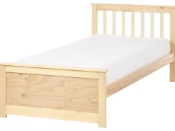 Drewno sosnowe OLENDON 90 x 200 cm Jasno Dzieci Łóżka Pojedyncze|Łóżka Drewniane