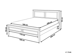 Discount Łóżko Drewno sosnowe OLIVET 180 x 200 cm Ciemno Łóżka Podwójne|Wszystkie Łóżka