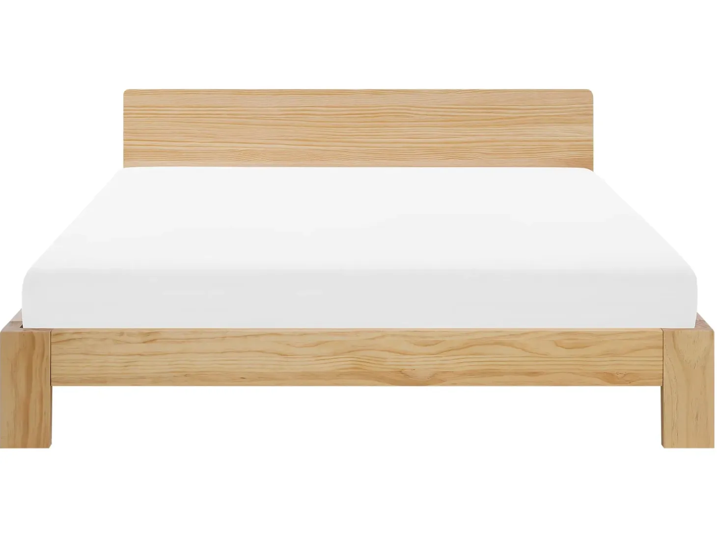 Hot Łóżko Drewno sosnowe ROYAN 160 x 200 cm Jasno Łóżka Podwójne|Wszystkie Łóżka