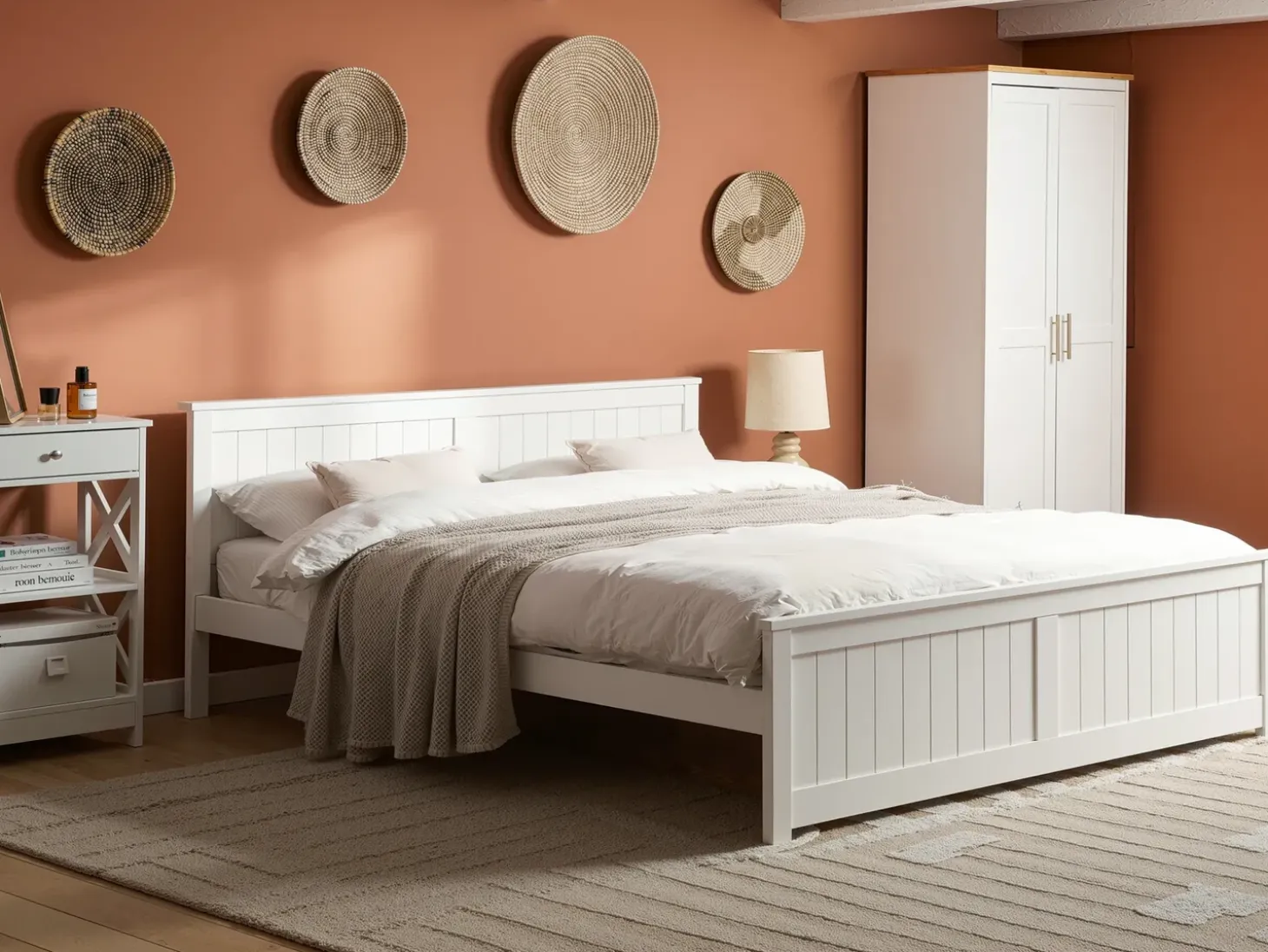 Clearance Drewno sosnowe SABRAN 180 x 200 cm Łóżka Podwójne|Wszystkie Łóżka