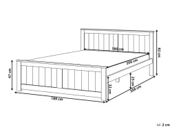 Clearance Drewno sosnowe SABRAN 180 x 200 cm Łóżka Podwójne|Wszystkie Łóżka