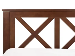 Outlet Łóżko Drewno sosnowe TANNAY 180 x 200 cm Ciemno Łóżka Podwójne|Wszystkie Łóżka