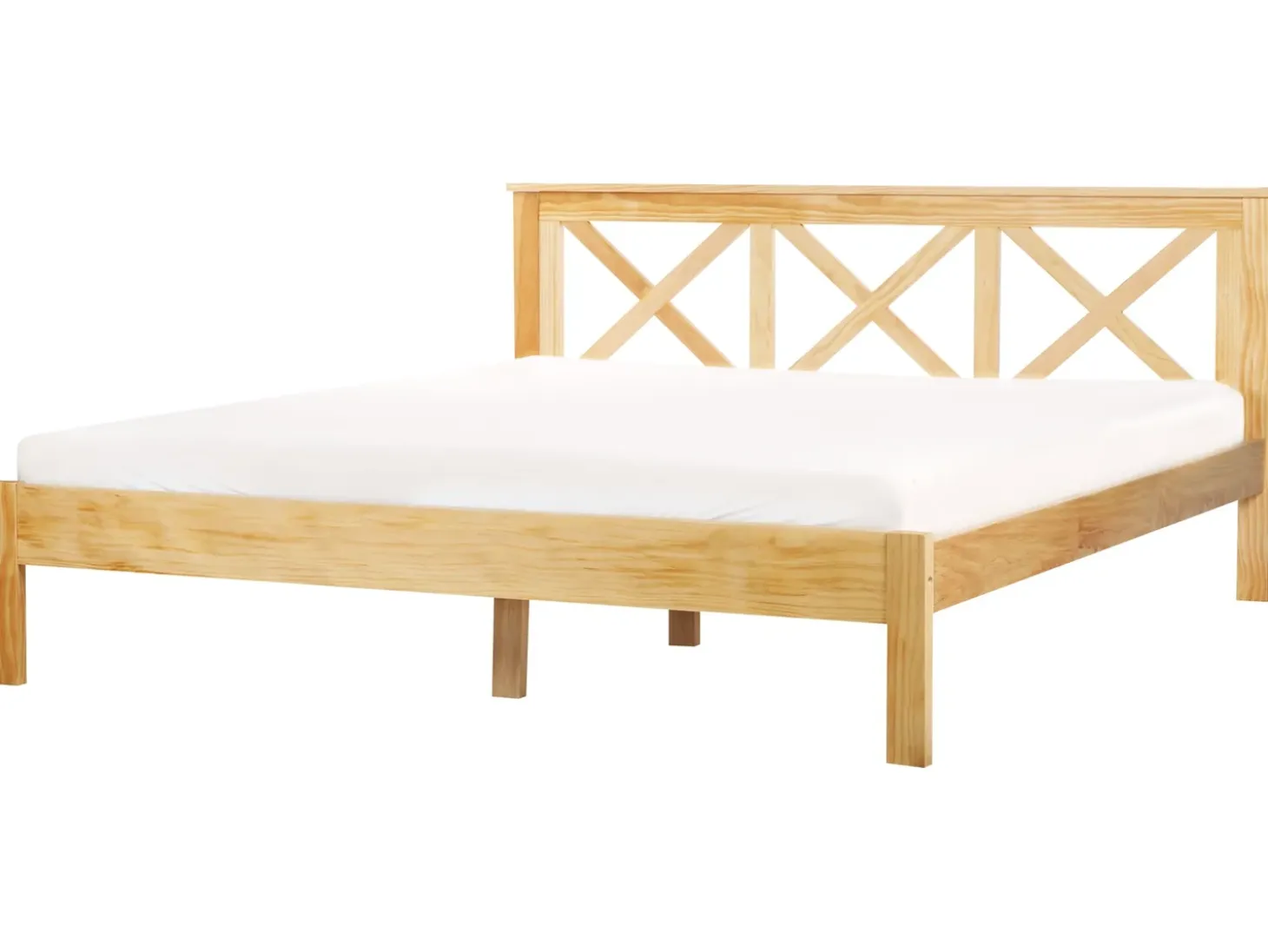 Online Łóżko Drewno sosnowe TANNAY 180 x 200 cm Jasno Łóżka Podwójne|Wszystkie Łóżka