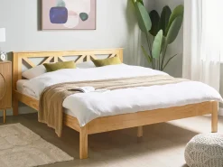 Online Łóżko Drewno sosnowe TANNAY 180 x 200 cm Jasno Łóżka Podwójne|Wszystkie Łóżka