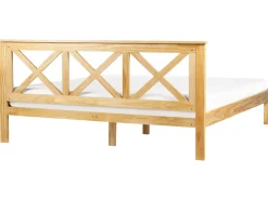 Online Łóżko Drewno sosnowe TANNAY 180 x 200 cm Jasno Łóżka Podwójne|Wszystkie Łóżka