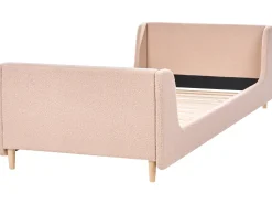 Hot Łóżko dziecięce Boucle LAYE 90 x 200 cm Beżowy Dzieci Wszystkie Meble I Akcesoria Dziecięce|Łóżka Tapicerowane