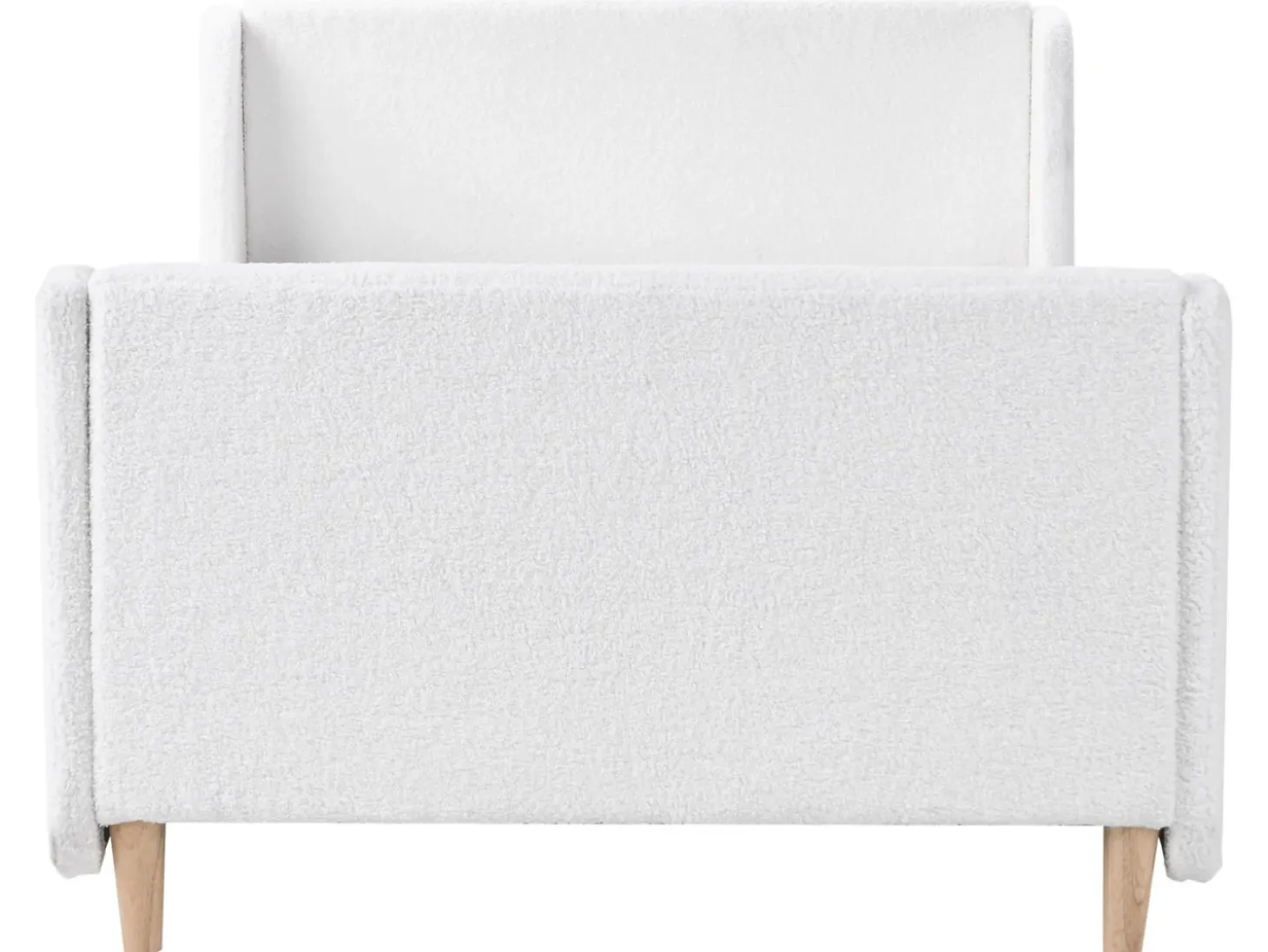 Sale Łóżko dziecięce Boucle LAYE 90 x 200 cm Złamana biel Dzieci Wszystkie Meble I Akcesoria Dziecięce|Łóżka Tapicerowane