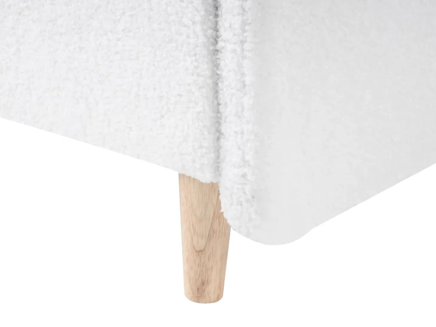 Sale Łóżko dziecięce Boucle LAYE 90 x 200 cm Złamana biel Dzieci Wszystkie Meble I Akcesoria Dziecięce|Łóżka Tapicerowane