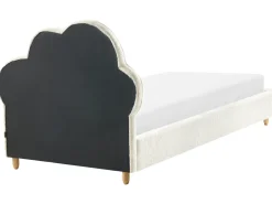 Outlet Łóżko dziecięce Chmurka Boucle BELLEVUE 90 x 200 cm Złamana biel Dzieci Wszystkie Meble I Akcesoria Dziecięce|Łóżka Tapicerowane