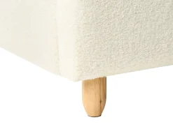 Outlet Łóżko dziecięce Chmurka Boucle BELLEVUE 90 x 200 cm Złamana biel Dzieci Wszystkie Meble I Akcesoria Dziecięce|Łóżka Tapicerowane