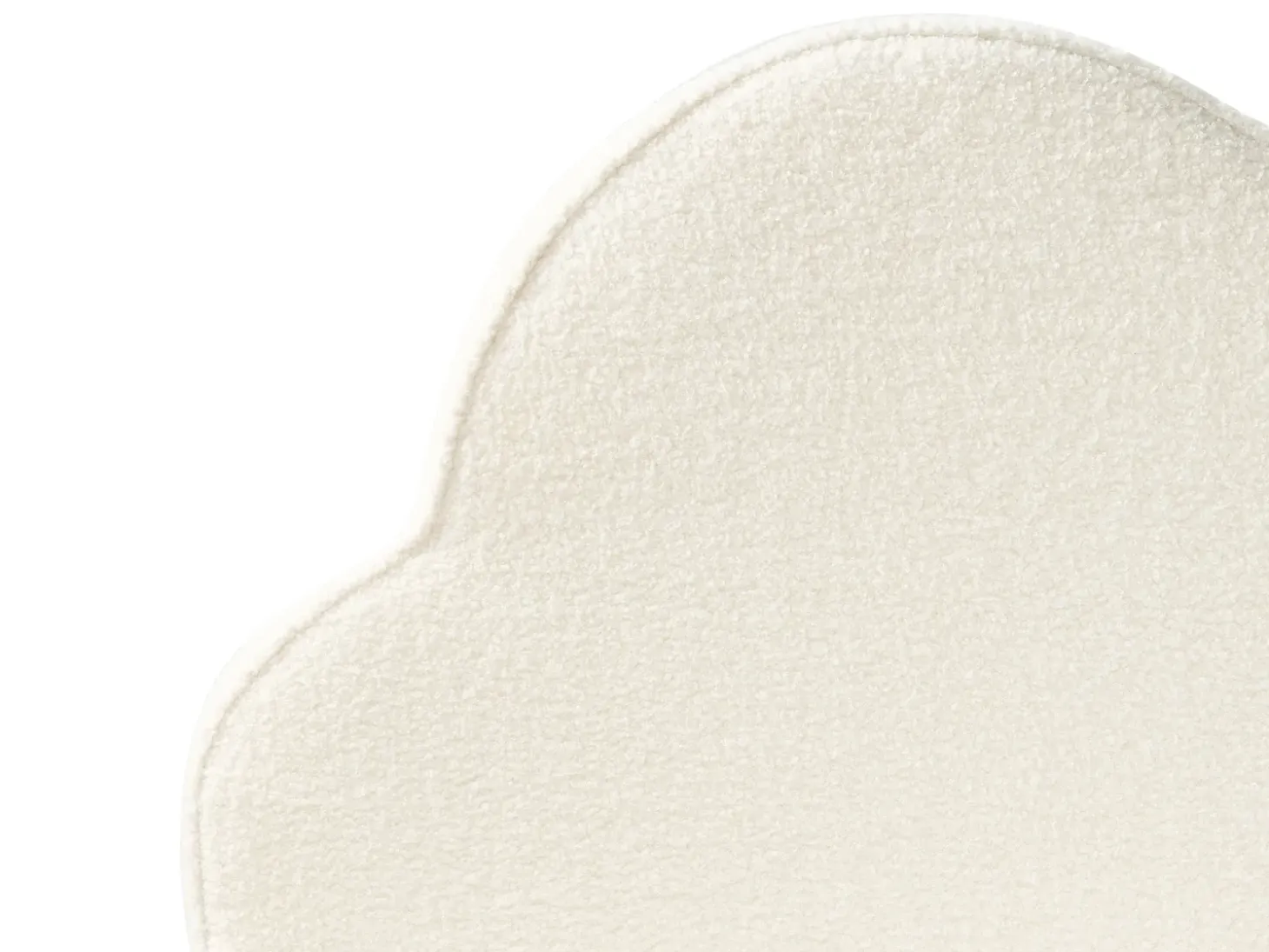 Outlet Łóżko dziecięce Chmurka Boucle BELLEVUE 90 x 200 cm Złamana biel Dzieci Wszystkie Meble I Akcesoria Dziecięce|Łóżka Tapicerowane