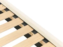 Best Łóżko dziecięce Chmurka Welur BELLEVUE 90 x 200 cm Jasnobeżowy Dzieci Wszystkie Meble I Akcesoria Dziecięce|Łóżka Tapicerowane
